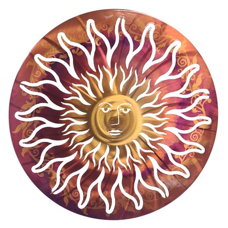 NEXT INNOVATIONS Sun Face Wall Art Purple Gold 101410003-PURPLEGOLD